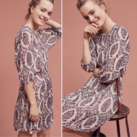 Anthropologie Floreat Zhara Peasant Sheer Dress - Picture 3 of 7